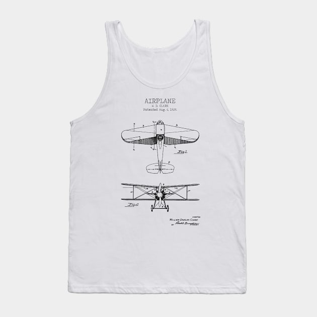 AIRPLANE patent Tank Top by Dennson Creative